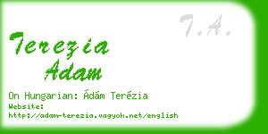 terezia adam business card